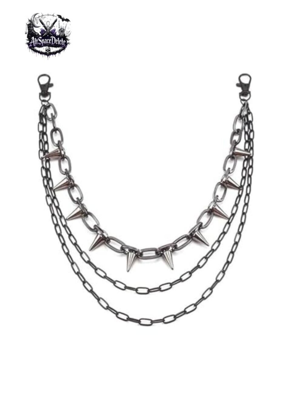 Rivet Layered Pants Chain Punk Gothic Spike Jean Belt Alloy Body Chain